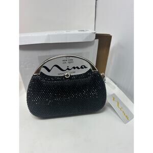 Nina Crystal Minaudiere with M Black - Sparkling Elegance